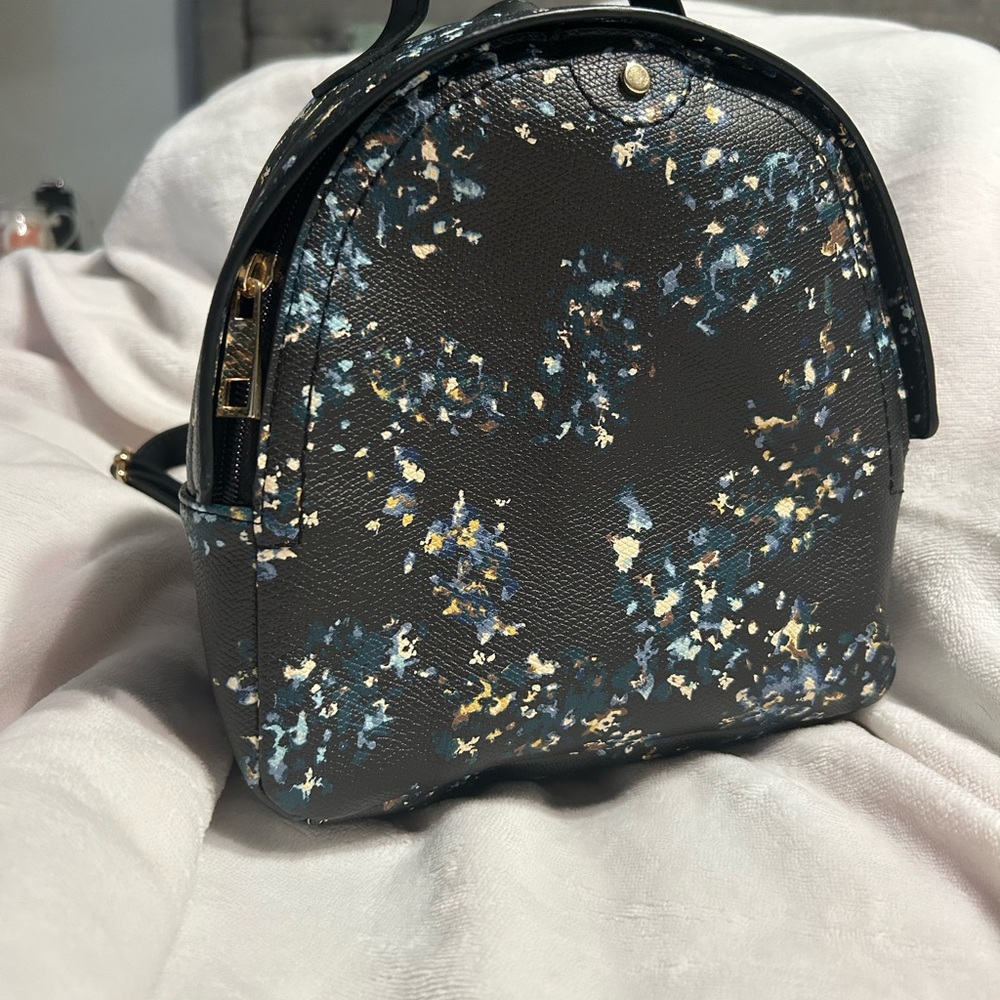 Floral Black Backpack